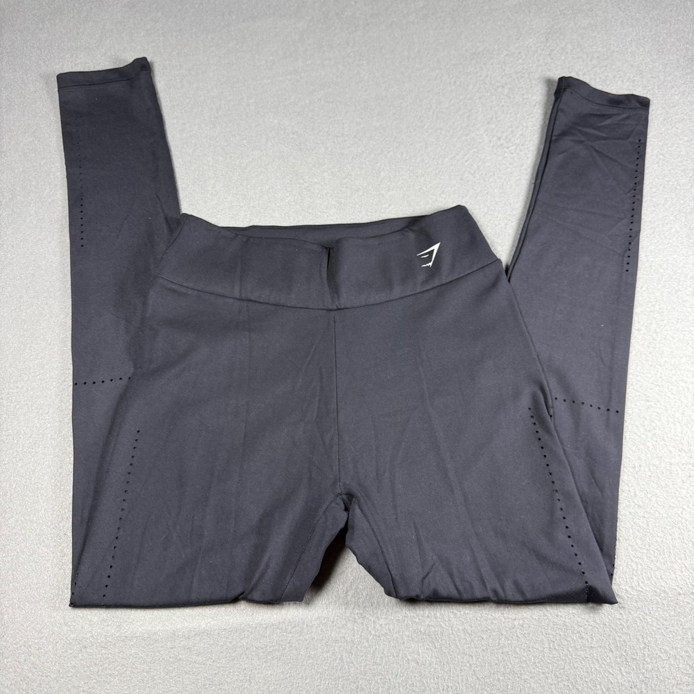 Gymshark GLLG3227 Energy Seamless Leggings Size M Black Laser Cut High Waist